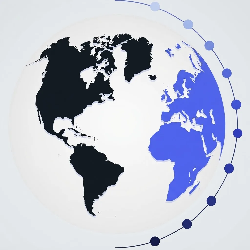 A globe marking the regions where NCapital Pro operates